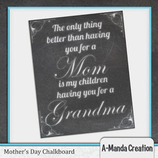 Mother’s Day Chalkboard Art Print