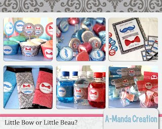Little Bow or Little Beau Gender Reveal Party Printables