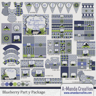 Blueberry Party Printables