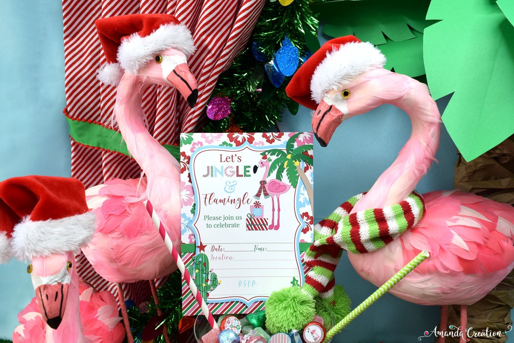 Jingle & Flamingle invitation