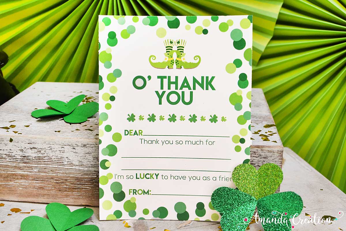 St. Patrick's Day Thank You Cards