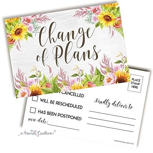 Floral Change of Plans Postcard