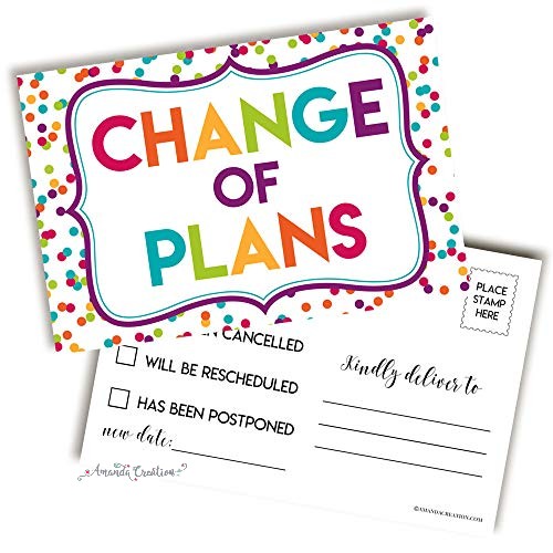 Change of Plans Postcard