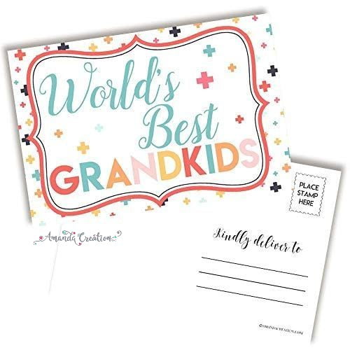 World's Best Grandkids Postcard