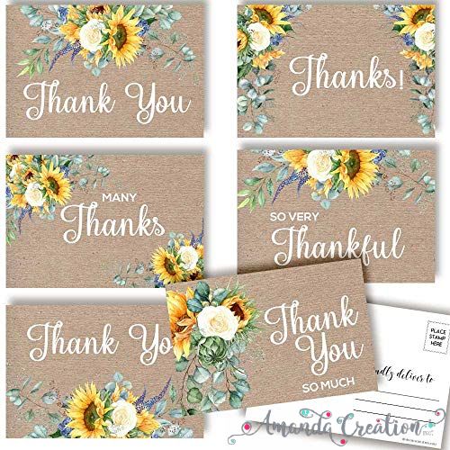 Floral Thank You Postcards
