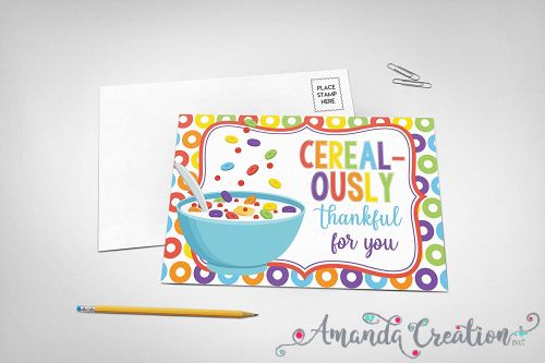 Cereal Thank You Card