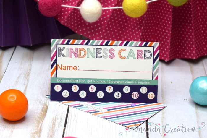 Kindness Reward Punch Cards