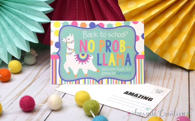 Llama Teacher Postcards