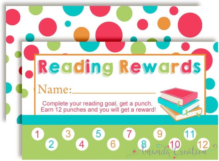 Reading Rewards Punch Cards