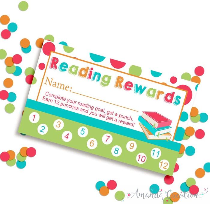 Reading Rewards Punch Cards