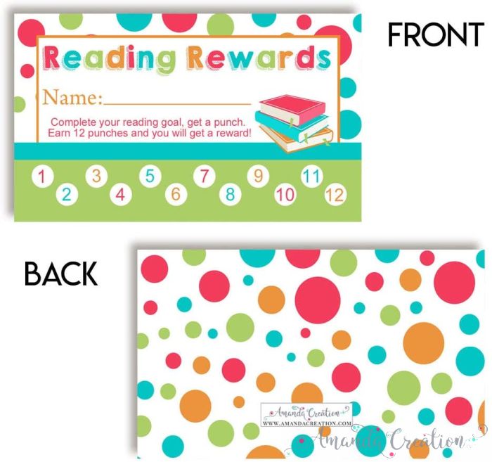 reading Rewards Punch Cards