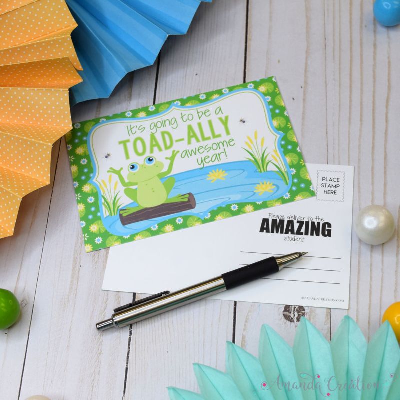 Toad Back To School Postcards For Teachers