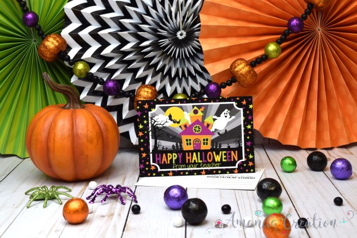 Happy Halloween Teacher Postcards