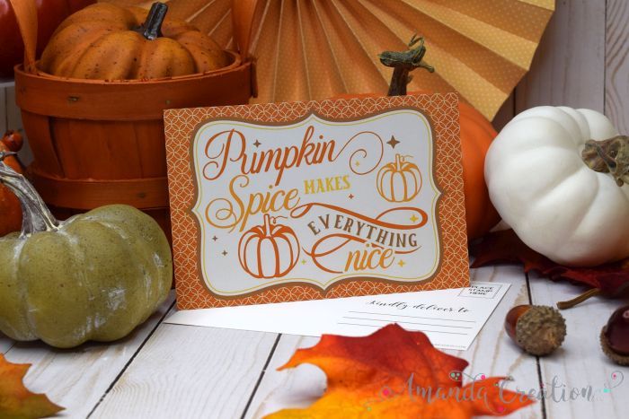 Pumpkin Spice Fall Postcards