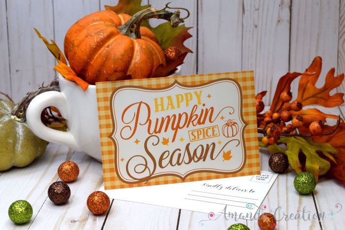 Pumpkin Spice Fall Postcards