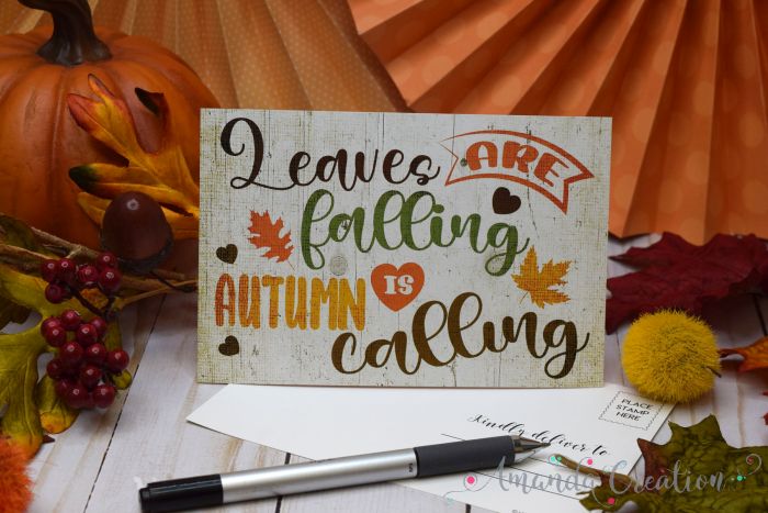 Leaves Are Falling, Autumn Is Calling Fall Postcards