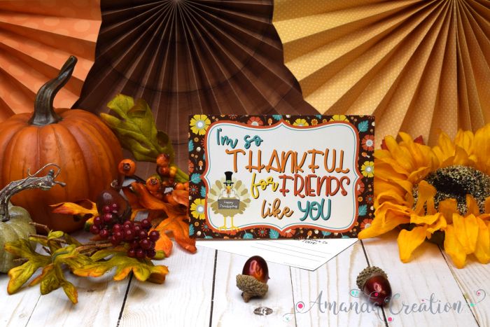 Thankful For Friends Like You Happy Friendsgiving Thanksgiving Postcards