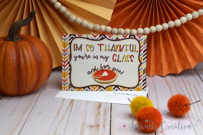 Thanksgiving Postcards for Students