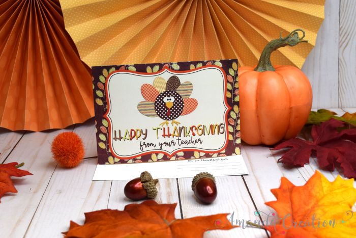 Thanksgiving Teacher Postcards