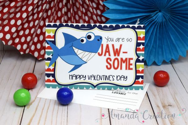 Shark Valentine's Day Cards