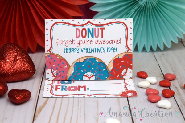 Donut Valentine Exchange Cards