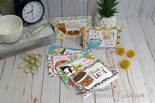 Animal & Food Thank You Cards