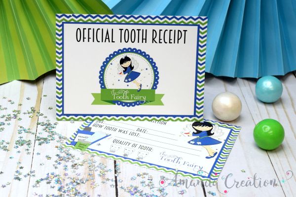 Official Tooth Fairy Receipts