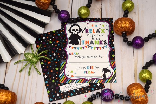 Grim Reaper Thank You Cards