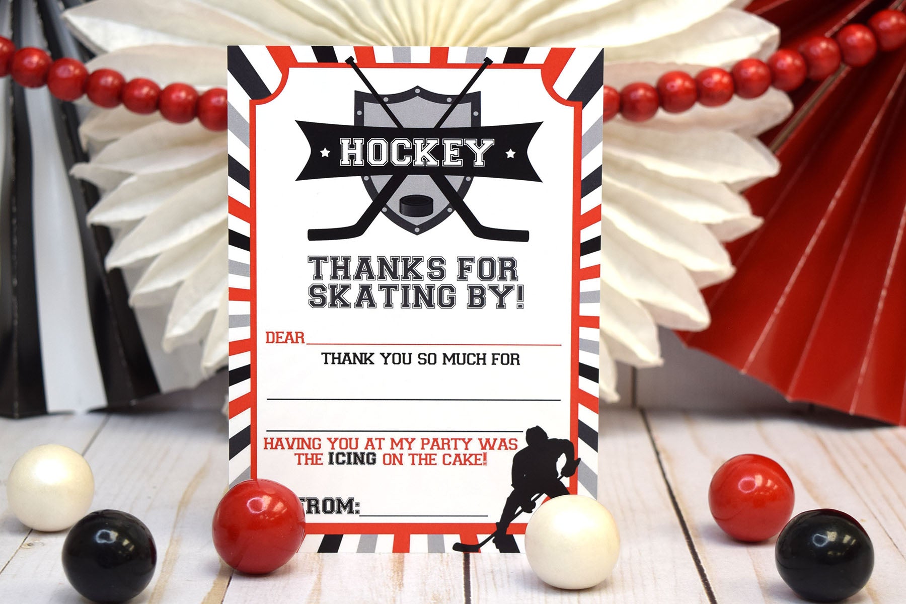 Hockey Thank You Card