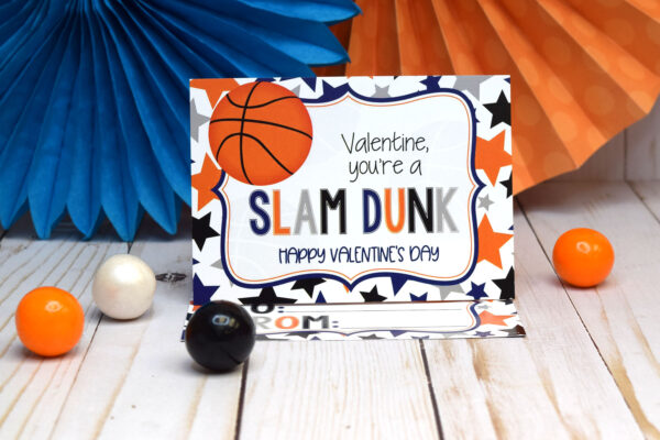 basketball valentine card
