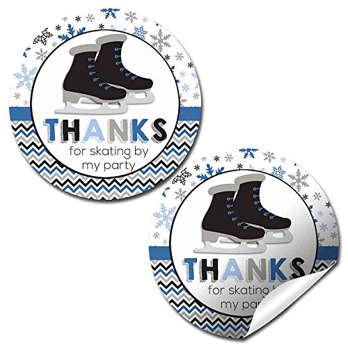 ice skating party stickers